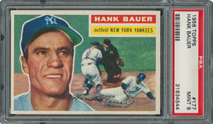 Lot #6189  1956 Topps #177 Hank Bauer - PSA MINT 9 - two Higher! - Image 1