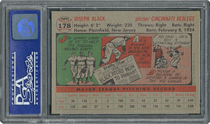 Lot #6190  1956 Topps #178 Joe Black - PSA MINT 9 - one Higher! - Image 2
