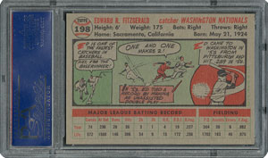 Lot #6210  1956 Topps #198 Ed Fitzgerald - PSA MINT 9 - None Higher! - Image 2