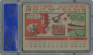 Lot #6211  1956 Topps #199 Hank Thompson - PSA MINT 9 - one Higher! - Image 2