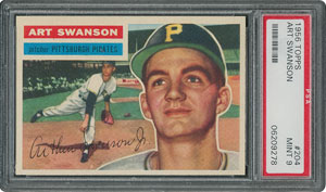 Lot #6216  1956 Topps #204 Art Swanson - PSA MINT 9 - one Higher! - Image 1