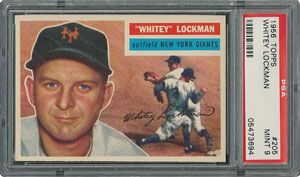 Lot #6217  1956 Topps #205 Whitey Lockman - PSA MINT 9 - one Higher! - Image 1