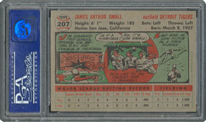 Lot #6219  1956 Topps #207 Jim Small - PSA MINT 9 - None Higher! - Image 2