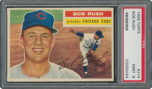 Lot #6226  1956 Topps #214 Bob Rush - PSA MINT 9 - Image 1