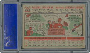 Lot #6235  1956 Topps #223 Randy Jackson - PSA MINT 9 - one Higher! - Image 2