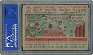 Lot #6242  1956 Topps #230 Chico Carrasquel - PSA MINT 9 - one Higher! - Image 2
