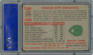 Lot #6248  1956 Topps #236 Athletics Team - PSA MINT 9 - None Higher! - Image 2