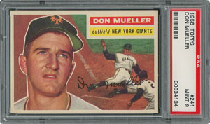 Lot #6253  1956 Topps #241 Don Mueller - PSA MINT 9 - None Higher! - Image 1