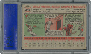 Lot #6253  1956 Topps #241 Don Mueller - PSA MINT 9 - None Higher! - Image 2