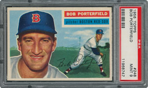 Lot #6260  1956 Topps #248 Bob Porterfield - PSA MINT 9 - two Higher! - Image 1