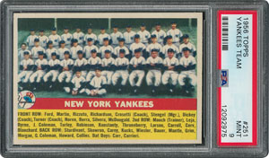 Lot #6263  1956 Topps #251 Yankees Team - PSA MINT