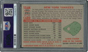 Lot #6263  1956 Topps #251 Yankees Team - PSA MINT 9 - one Higher! - Image 2