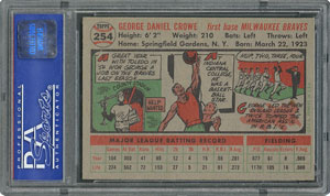 Lot #6266  1956 Topps #254 George Crowe - PSA MINT 9 - None Higher! - Image 2