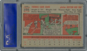 Lot #6268  1956 Topps #256 Tom Hurd - PSA MINT 9 - None Higher! - Image 2
