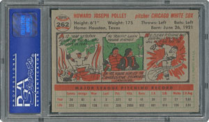 Lot #6274  1956 Topps #262 Howie Pollet - PSA MINT 9 - None Higher! - Image 2