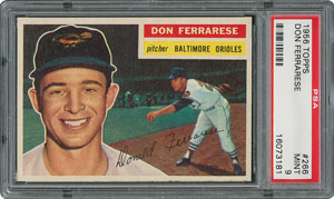 Lot #6278  1956 Topps #266 Don Ferrarese - PSA MINT 9 - None Higher! - Image 1