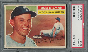 Lot #6279  1956 Topps #267 Bob Nieman - PSA MINT 9