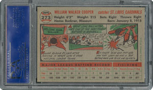 Lot #6285  1956 Topps #273 Walker Cooper - PSA MINT 9 - None Higher! - Image 2