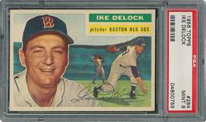 Lot #6296  1956 Topps #284 Ike Delock - PSA MINT 9
