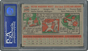 Lot #6312  1956 Topps #300 Vic Wertz - PSA MINT 9 - None Higher! - Image 2