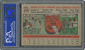 Lot #6317  1956 Topps #305 Brooks Lawrence - PSA MINT 9 - None Higher! - Image 2