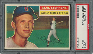 Lot #6325  1956 Topps #313 Gene Stephens - PSA MINT 9 - None Higher! - Image 1