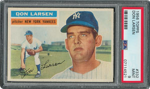 Lot #6344  1956 Topps #332 Don Larsen - PSA MINT 9 - one Higher! - Image 1