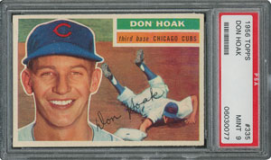 Lot #6347  1956 Topps #335 Don Hoak - PSA MINT 9 - None Higher! - Image 1