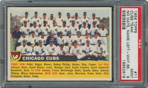Lot #6013  1956 Topps #11 Cubs Team (Name Left) - PSA MINT 9 - Pop One, None Higher! - Image 1