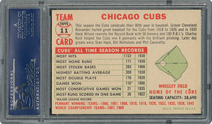 Lot #6013  1956 Topps #11 Cubs Team (Name Left) - PSA MINT 9 - Pop One, None Higher! - Image 2