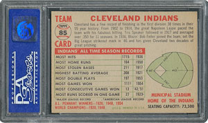 Lot #6091  1956 Topps #85 Indians Team (Name Left) - PSA NM-MT 8 - Eight Higher! - Image 2