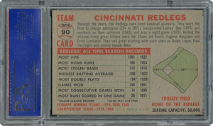 Lot #6097  1956 Topps #90 Redlegs Team (Name Centered) - PSA MINT 9 - One Higher! - Image 2