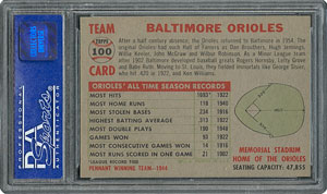 Lot #6112  1956 Topps #100 Orioles Team (Name Left) - PSA NM-MT 8 - Six Higher! - Image 2