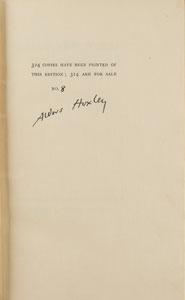 Lot #527 Aldous Huxley - Image 2