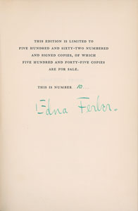Lot #587 Edna Ferber - Image 2