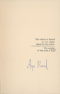 Lot #538 Ayn Rand - Image 2