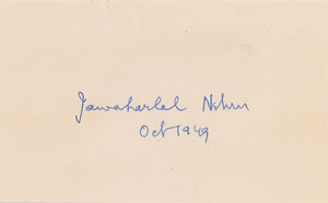 Lot #300 Jawaharlal Nehru - Image 1