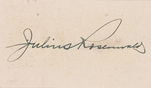 Lot #314 Julius Rosenwald - Image 1