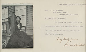 Lot #182 Clara Barton - Image 1