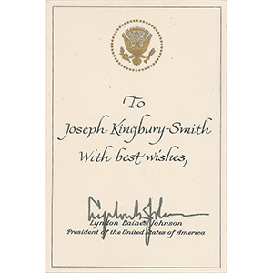 Lot #143 Lyndon B. Johnson - Image 1