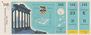 Lot #3061  Rome 1960 Summer Olympics Tickets - Image 7