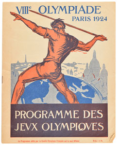 Lot #3028  Paris 1924 Summer Olympics Opening Ceremony Program