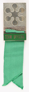 Lot #3081  Sapporo 1972 Winter Olympics Team Official Badge - Image 1