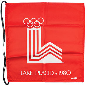 Lot #7102  Lake Placid 1980 Winter Olympics Gate Flag - Image 1