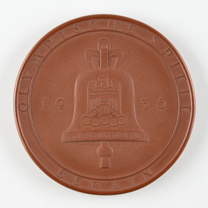 Lot #3043  Berlin 1936 Summer Olympics Meissen Porcelain Medal