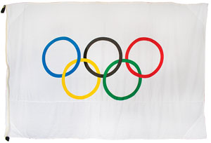 Lot #9314  Olympic Flag - Image 1