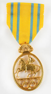 Lot #3058  Stockholm 1956 Summer Olympics Order of Merit Badge - Image 1
