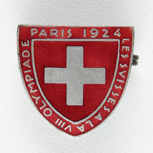 Lot #3030  Paris 1924 Summer Olympics Swiss National Olympic Committee Badge