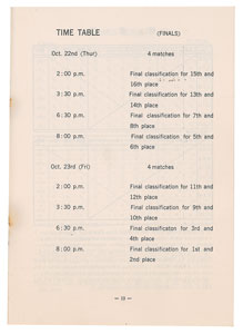 Lot #3073  Tokyo 1964 Summer Olympics Programs (2) for Basketball - Image 3