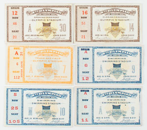 Lot #3035  Los Angeles 1932 Summer Olympics Tickets